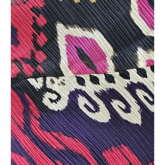 RUBY RD. Pull On Waist Midi Skirt Tiered Ruffled Hem Artsy Art To Wear Sz 8 - Picture 8 of 8